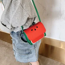 Милая Детская мини-сумка через плечо из искусственной кожи с милым арбузом; повседневные маленькие сумки на плечо для девочек; Разноцветные Детские кошельки-кошельки; клатч