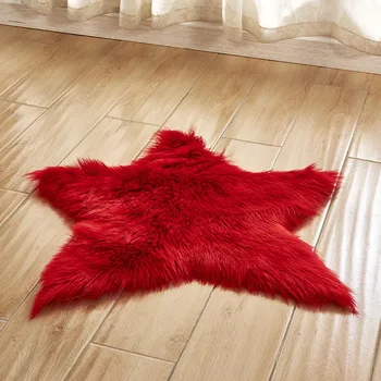 

Hot Sale home plush floor mat door mat non-slip living room carpet foot mat five-pointed star floor mat home decor