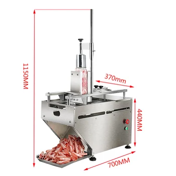 

Commercial automatic slicer commercial frozen meat lamb sliced beef roll 400W variable speed motor slicer machine