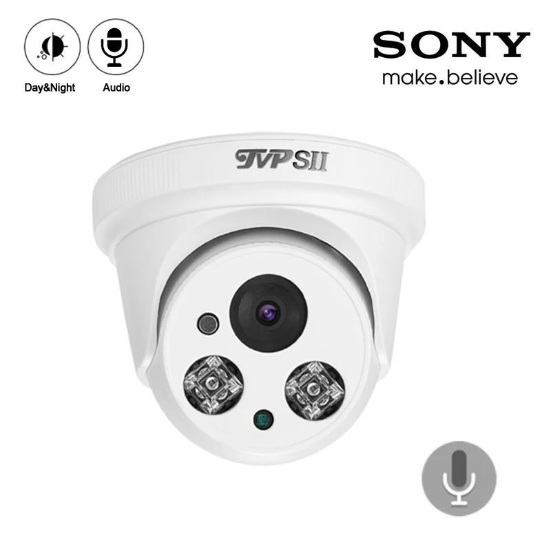 Белый пластик HaiKang два массива светодиодов CMOS 1080P 2mp/4mp/5mp аудио полушар для помещения купольная, аналоговая высокой четткости CCTV камера