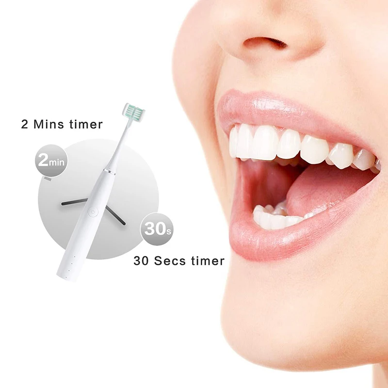Triple Sonic Electric Toothbrush Whiter Teeth USB Rechargeable 40000 VPM 3D Tooth Brush Fully Wrapped Design IPX7 Waterproof