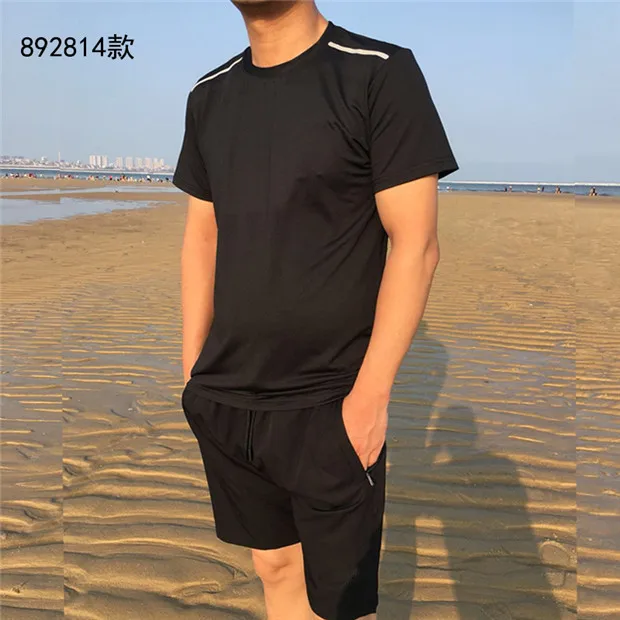 Men's Summer Sports Short Sleeve Shorts Set BNK892814