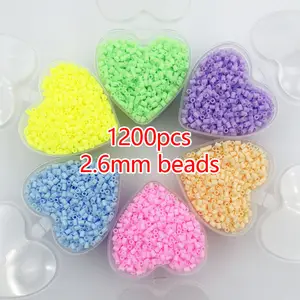 2.6mm/750pcs Box Hama Beads Mini Perler replenish colors Fuse Bead Iron  Beads for Kids Diy Puzzles High Quality Handmade Gift To