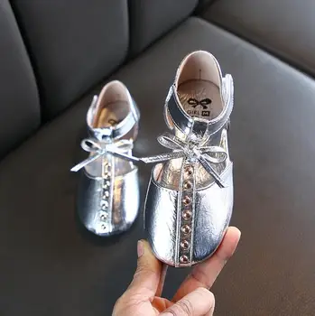 

Leather Girls Shoes 2020 Spring and Autumn New Children's Shoes Fashion Rhinestone Butterfly Girls Princess Shoes 26-35