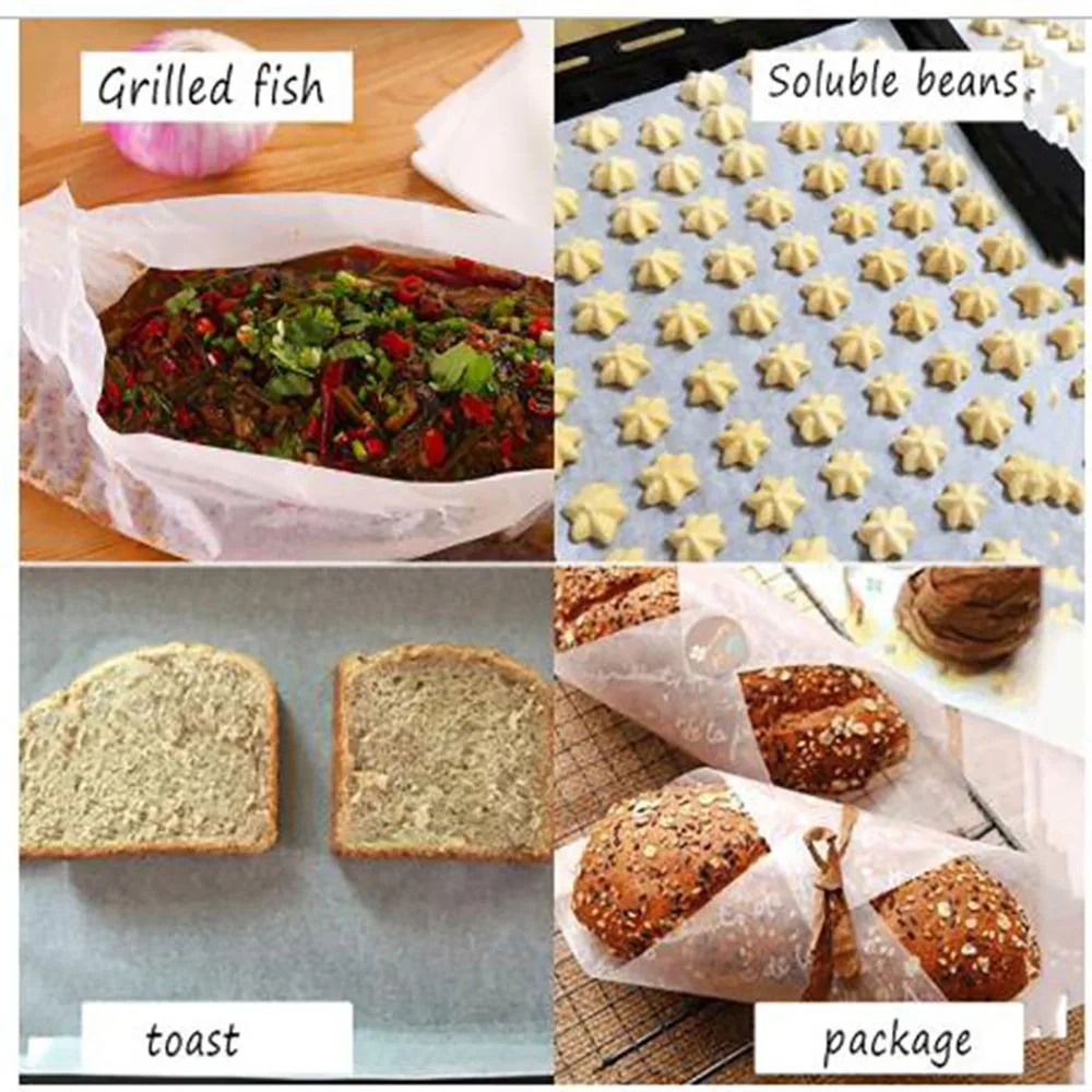 10M Baking Paper Barbecue Double Sided Silicone Oil Parchment Bakery BBQ Party Moisture-proof, Waterproof And Oil-proof