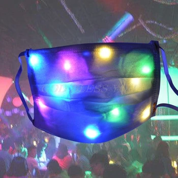 

LED Rave Mask 10 Colors Luminous Light for Men Women Face Mask Music Party Christmas Halloween Light Up Mask Flashing