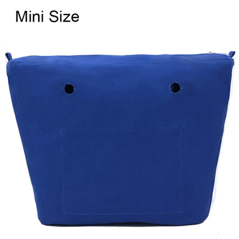 Classic Mini Size waterproof Solid Canvas Insert Inner Lining Insert Zipper Pocket for Obag O Bag handbag Silicone bag 