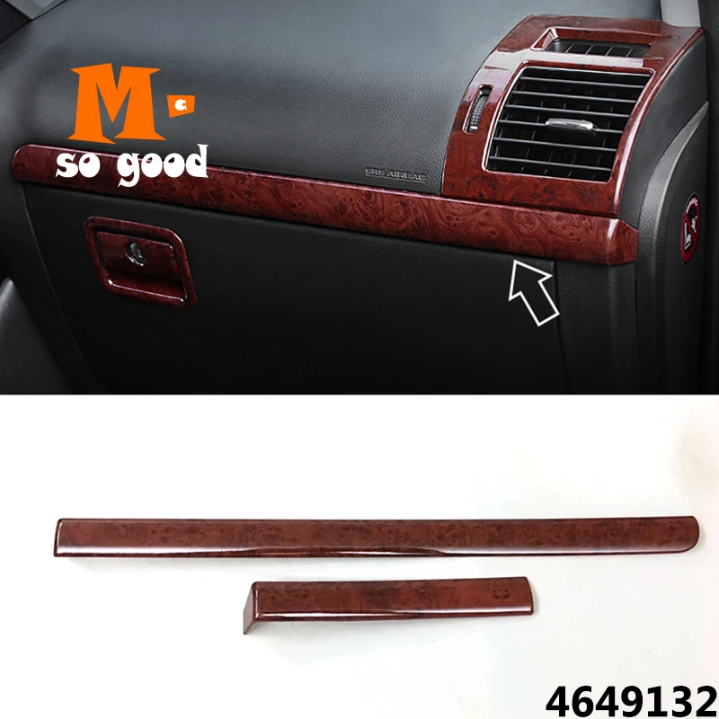 

For Toyota Land Cruiser Prado FJ150 2010 To 2018-Car front Dashboard center Control trim Cover-ABS Mahogany interior accessories