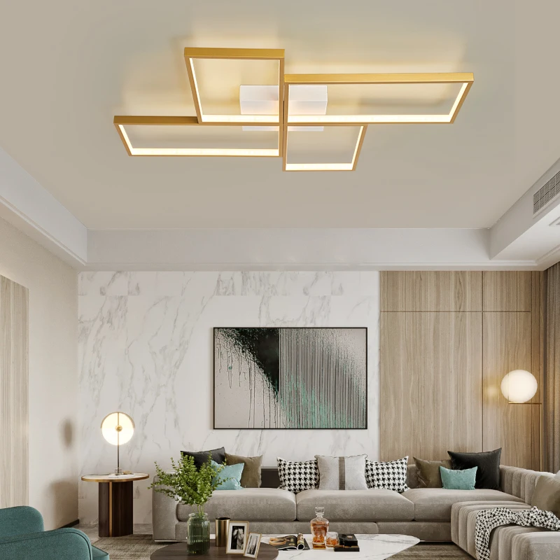 Black or Gold Living Room Bedroom Led Ceiling Lights Lamp High Brightness Aluminum Modern Led Ceiling Lamp Fixtures