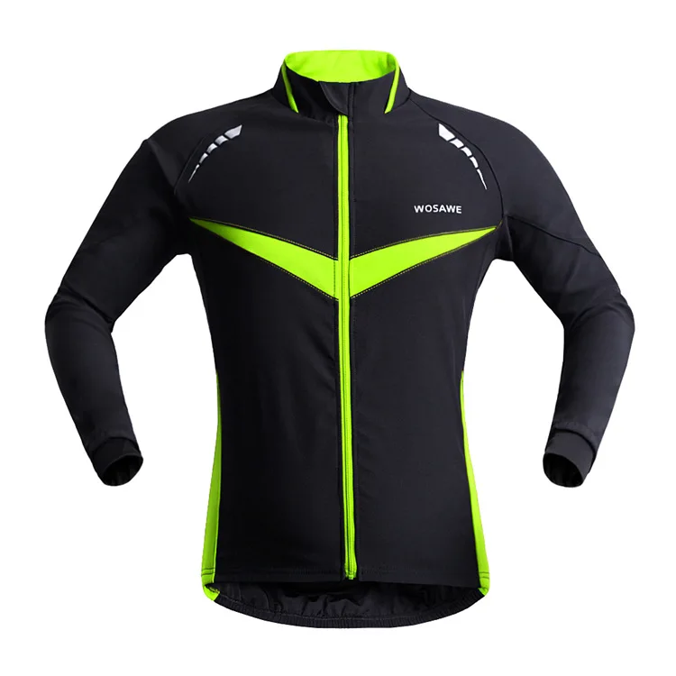 Winter Cycling Jacket Men Women Thicken Fleece Bicycle Jacket Warm Wind Coat Red Green Windproof Softshell Mountain Bike Jacket