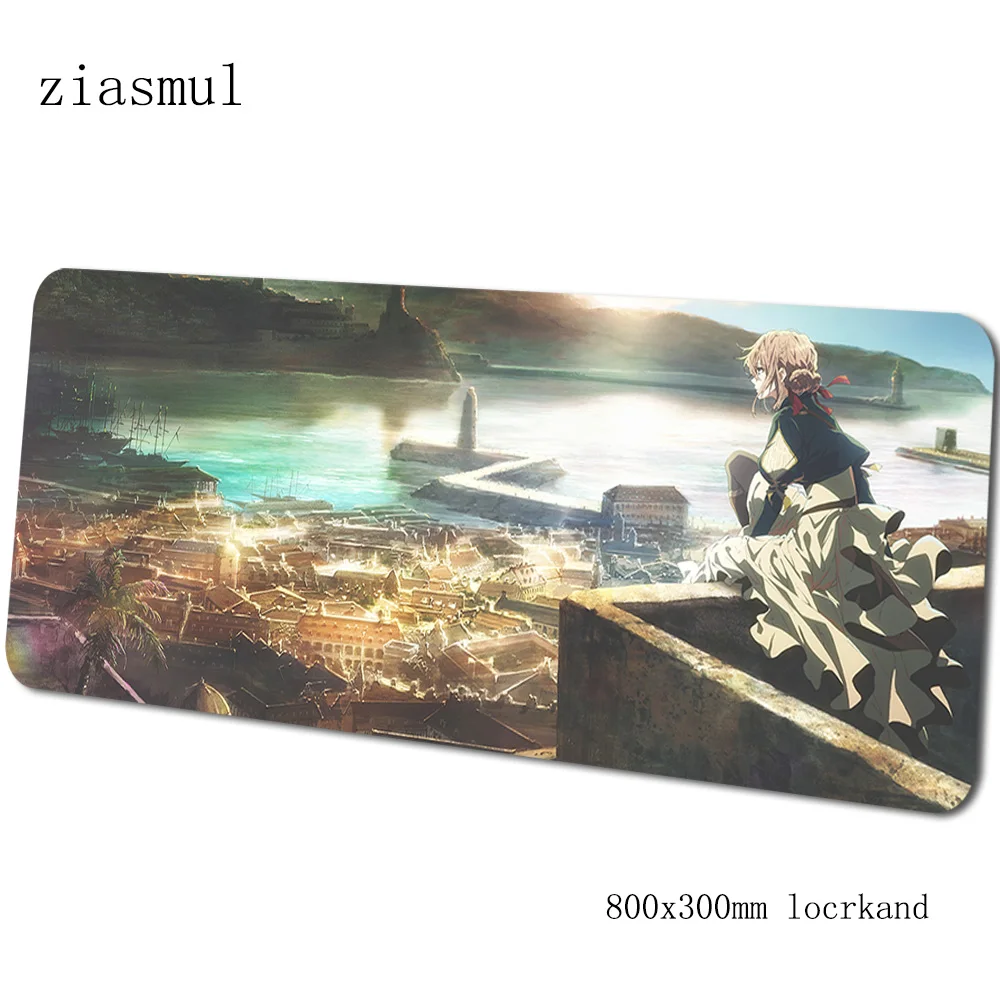 Фиолетовый evergarden коврик для мыши геймер аниме 800x300x3 мм notbook коврик для мыши игровой коврик для мыши толстый коврик для мыши стол для компьютера коврик для мыши - Цвет: pattern 2