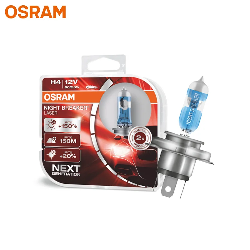 Лампа Ксеноновая OSRAM H4 9003 HB2 64193NL галогенные лампы ночного выключатель лазера следующего поколения 12V 60/55W P43t 150% яркий автомобиль Все гольфкарты оснащены пара