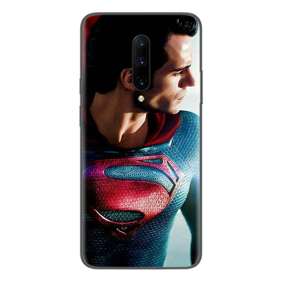 Супермен DC Comics черный Coque чехол для телефона Oneplus 1 + 7 Pro 6 6T 5T 3 3T 7Pro художественный Подарочный узор индивидуальная Обложка Мода