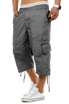 

Style Men's Leisure Time 7 Part More Pocket Military Project Pant Man Soild Color Bike Running Bicycle Pants