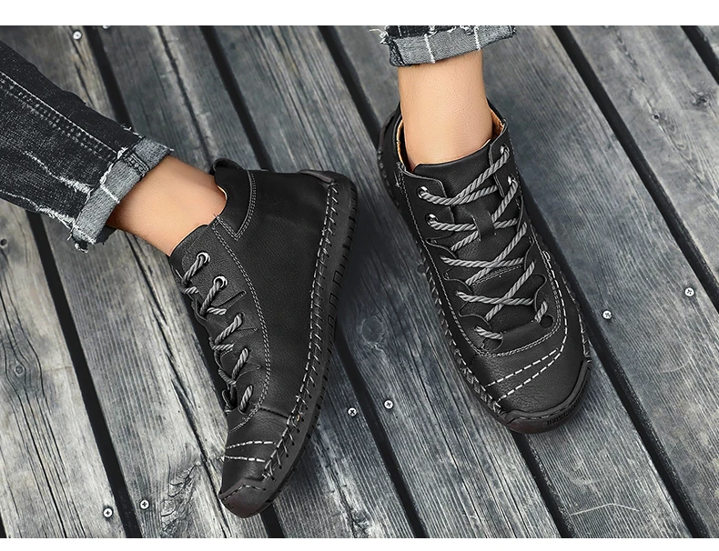 UEXIA/новые уличные мужские ботинки ручной работы; высококачественные зимние ботильоны из спилка; теплые зимние ботинки на меху, плюше, на шнуровке; большие размеры 38~ 48