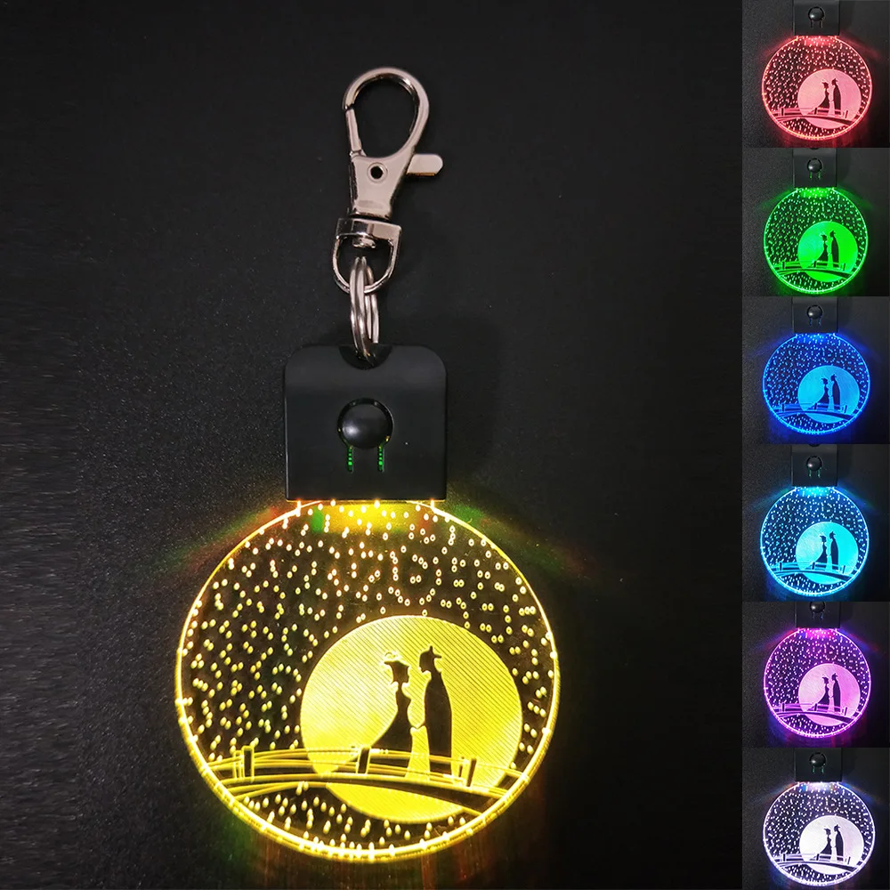 Led acrylic best sale keychain