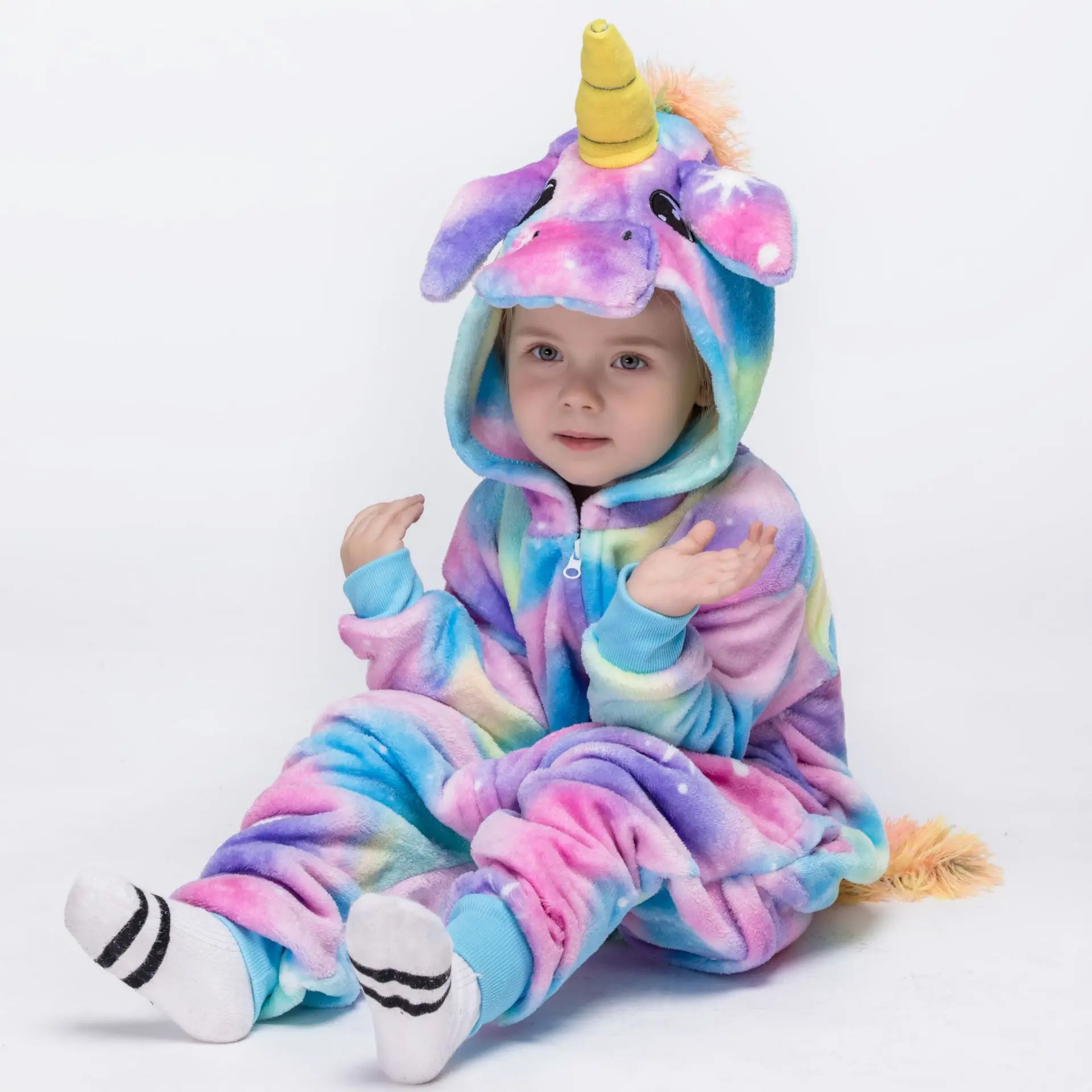 Cosplay Costumes Children Pajamas Kigurumi Pajamas Kids Unicorn Kigurumi Pajamas Boy Girl Sleepwear Pyjama Onesie Funny Child Onepiece Halloween Animal