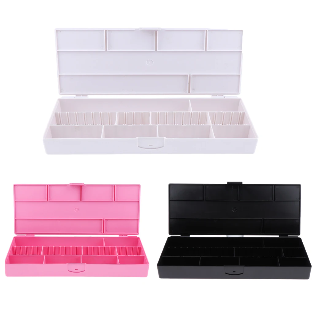 Transparent Empty Nail Storage Box Manicure Tools Organizer Case Holder,Salon Hair Styling Accessories Pins Organiser