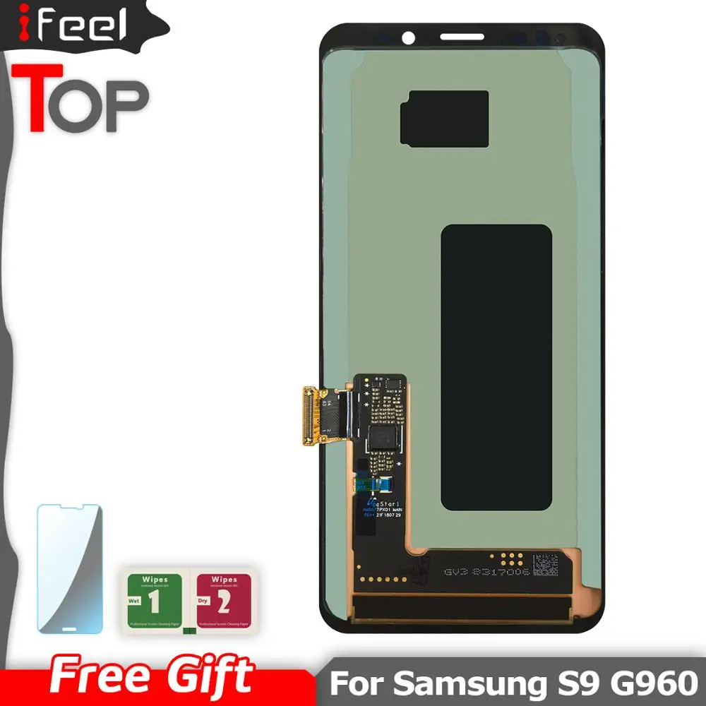 

SUPER AMOLED for SAMSUNG Galaxy S9 S9+ G960 G965 LCD Display + Touch Screen Digitizer with Frame