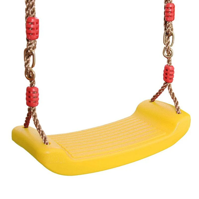 Flying Toy Garden Swing Kids Hanging Seat Toys with Height Adjustable Ropes Indoor Outdoor Toys Rainbow Curved Board Kids Swing 2