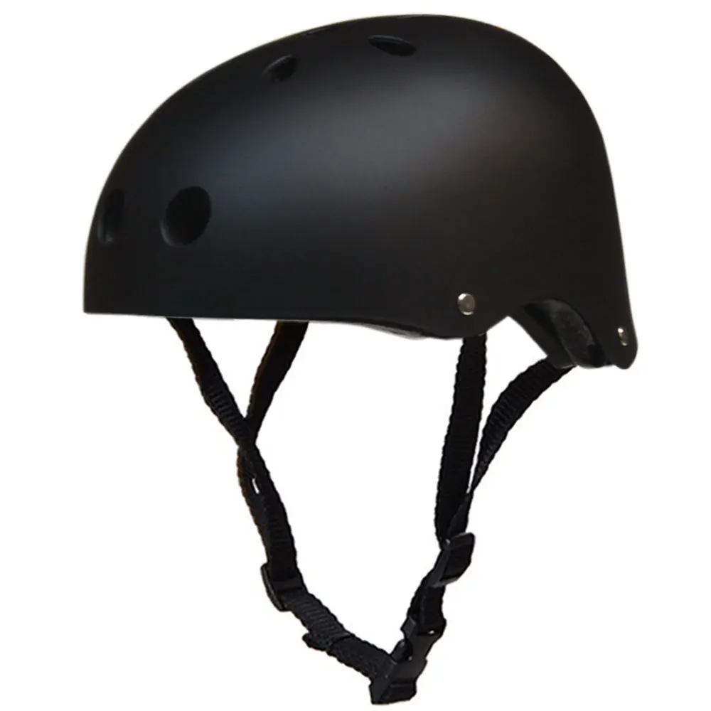 Matte Black Защитный защитный шлем для скейтборда и катания на коньках для взрослых и детей - Цвет: Matte Black