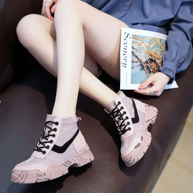 

Front Zipper Black Ankle Boots for Women Warm Fur Plush Insole Women Boots Low Heel Cool Style Autumn Women Shoes