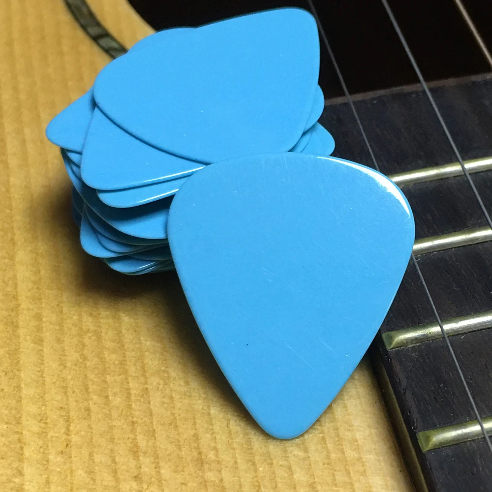 100pcs/lot Solid Sky Blue Medium 0.71mm Gauge Guitar Picks Plectrums CelluloidPick AliExpress