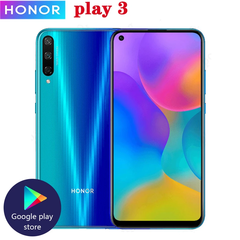 2019 Оригинал Honor play 3 смартфон 4000 мАч батарея Kirin 710F 48MP камера Android 9 0 6 39 &quotips