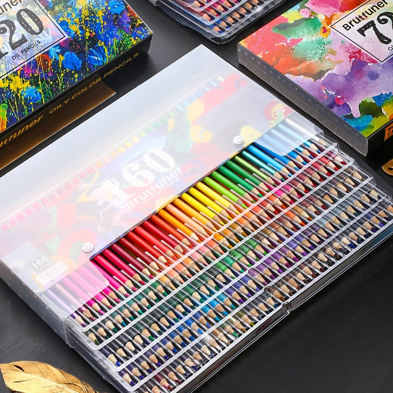 160 Colors Professional Drawing Oil Colored Pencils Set Box 