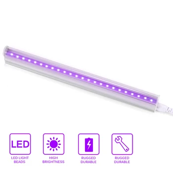 

6W LED UV Lamp Germicidal Light Quartz Linear Sterilizer 110V 220V Ozone Generator Disinfection Deodor Eliminator Tube Light