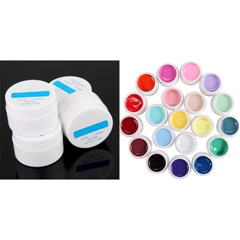 

4 Pcs Uv Builder Gel Acrylic Nail Art Tips & 1 Pcs 20 Colors Lot Gel Uv Range Milkshake Pr Fake Nail Tip Manicure