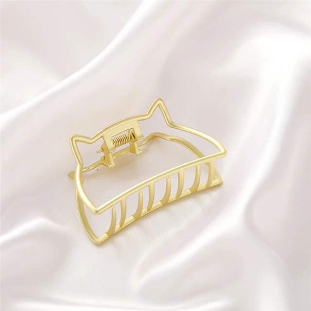 Women Fashion Simple Gold Hair Claw Retro Hair Clips Barrette Headband Hairpin Hair Crab 2021 Trend Hair Accessories 681401