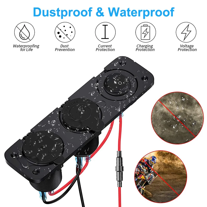 QC 3.0  USB ڵ , LED а,   , ø г, ON/OFF Ŀ  ġ, Ʈ ڵ, 12V