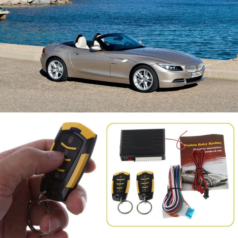 

433MHz 12V Car Auto Alarm Remote Central Door Locking Vehicle Keyless Entry System Kit