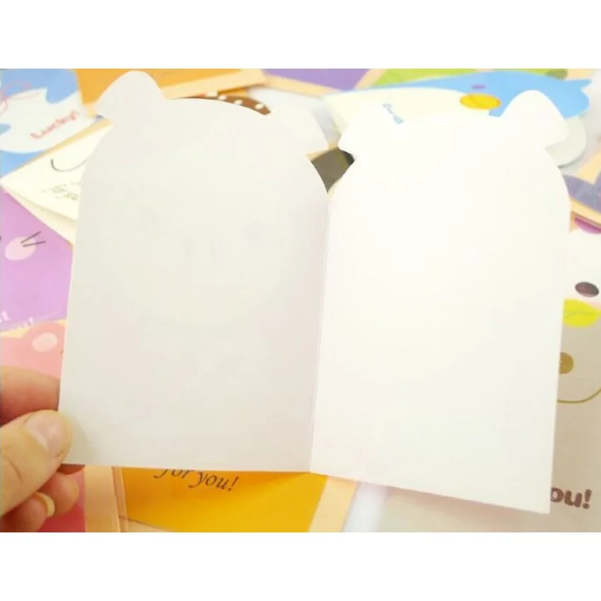 5 шт./лот Корея милые животные бумажные открытки поздравительные открытки приглашения с подарками сообщение открытка Каваий день рождения
