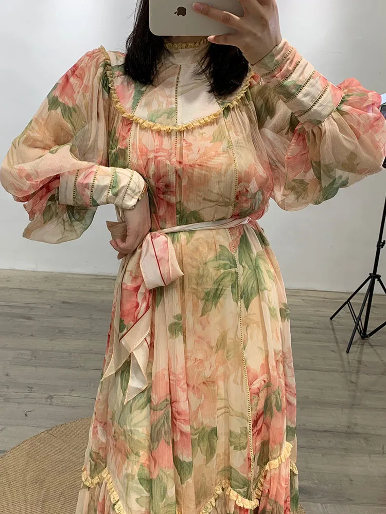 floral long frocks designs