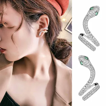 

925 Sterling Silver Punk Snake Stud Earrings for Women Simple Gold Silver color Studs Female Fashion Minimalist Jewelry