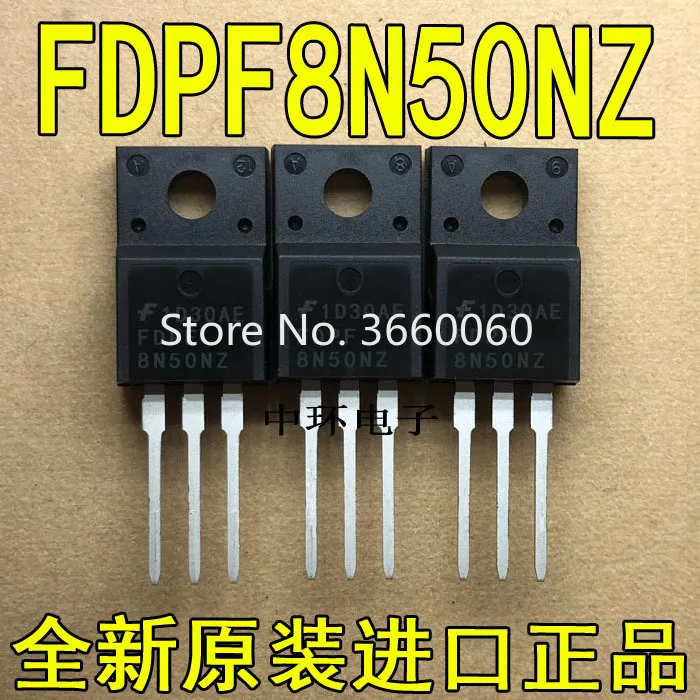 

10pcs/lot FDPF8N50NZ FDPF8N50 8A500V TO-220F