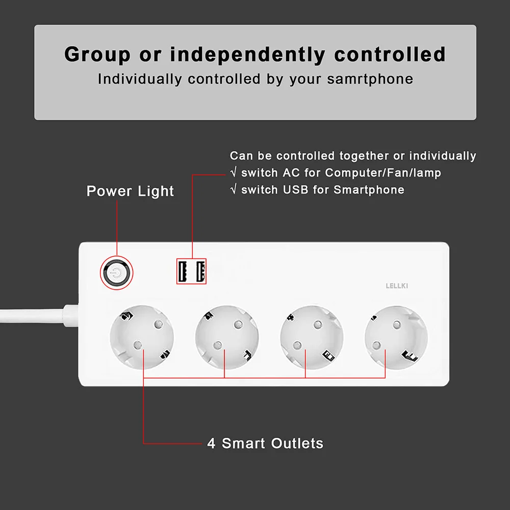 Lellki zigbee tira de alimentação tuya vida Online Shopping online shopping 03