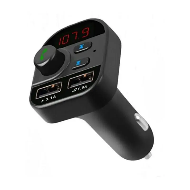 Автомобильное зарядное устройство двойной USB Bluetooth автомобильный комплект для iPhone samsung мобильный телефон Громкая связь MP3-плеер fm-передатчик Быстрая зарядка