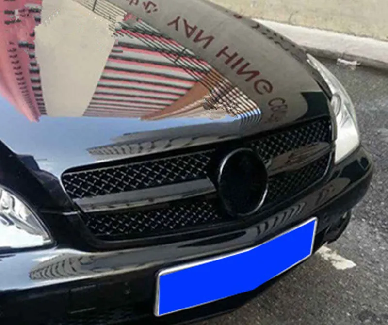 1 шт. автомобильная гоночная решетка для Mercedes Benz W219 CLS CLS350 CLS63 2005-2008 эмблема гриля сетка радиатора переднего бампера нижняя модификация