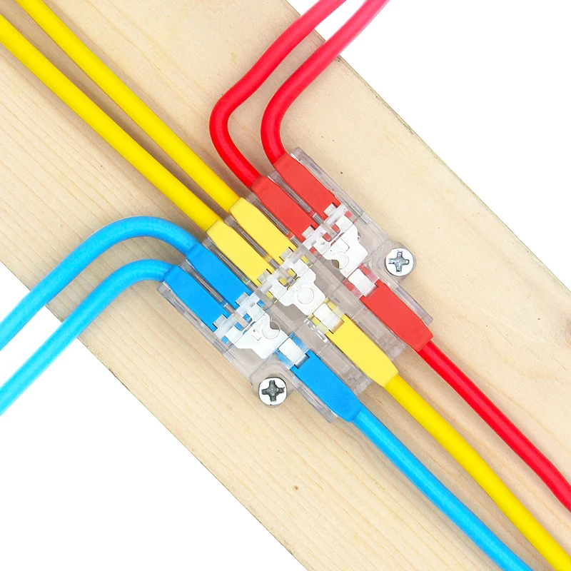 

Wire Connector in 0.5-6mm2 Fast Electrical Distributor Cable Connector Plug-in Wire Terminal Block Connector 3 in 6 Out LT-636