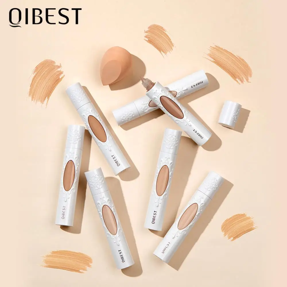 

QIBEST Foundation Liquid Matte Base Makeup High Coverage Brighten Corrector Concealer Face Makeup Cosmetics Cream Foundation