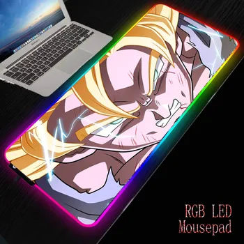 

ZSUXTC Anime Dragon Ball Large RGB Gaming MousePad Gamer Mousepad LED Light Illuminated USB Wired Colorful Luminous Mouse Mice