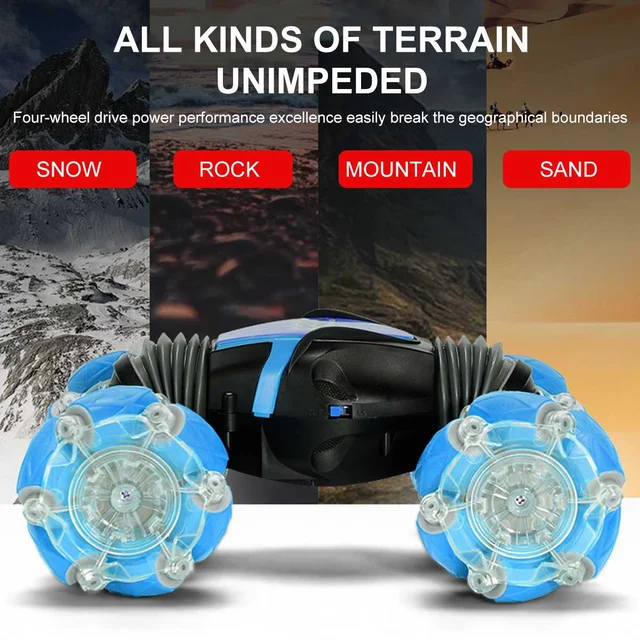 4WD 2.4G Stunt RC Car 360°Rotation Drift Gesture Induction Control Car Twisting Off-road Vehicle with Light Music Drift Toy Gift 5