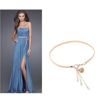 

2020 Belts for Women Metal Spring Waist Fashion Rhinestone Decorative Tassel Pendant Hollowwork Accessory Skirt Chain Belts