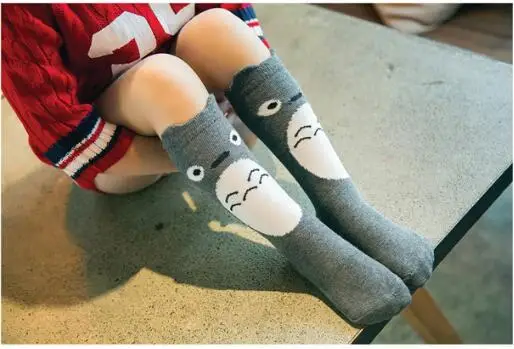 My neighbor totoro Детские носки, детские гольфы для девочек, южнокорейские носки для малышей с рисунком Тоторо хлопковые желтые носки с изображением уток - Цвет: My neighbor totoro
