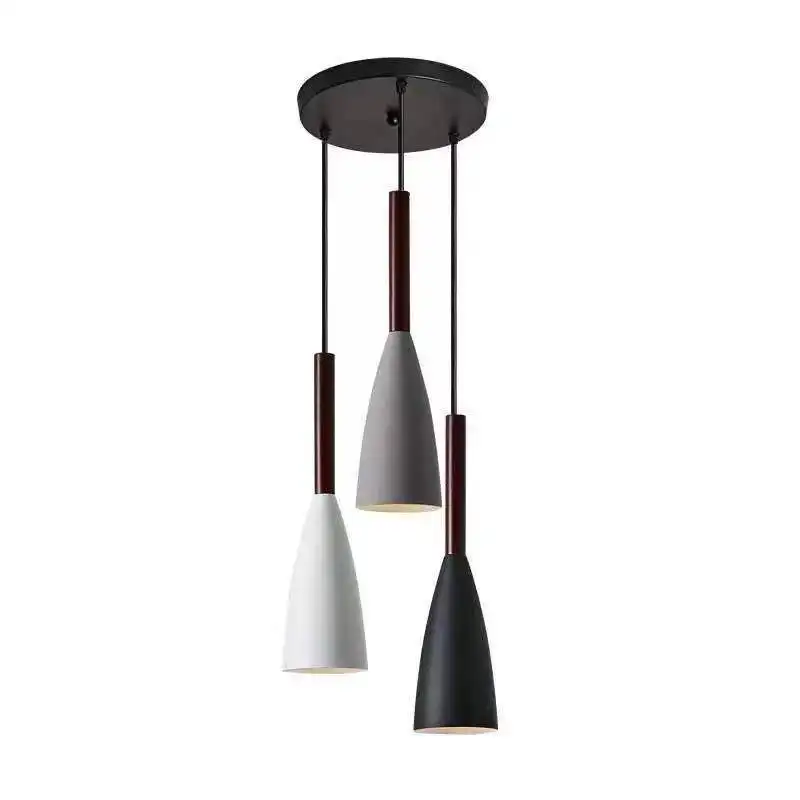 Modern Simple Creative E27 Black White Gray Pendant Light High Quality Iron Art Design Bedroom Study Led Decor Hanging Lamp | Лампы и