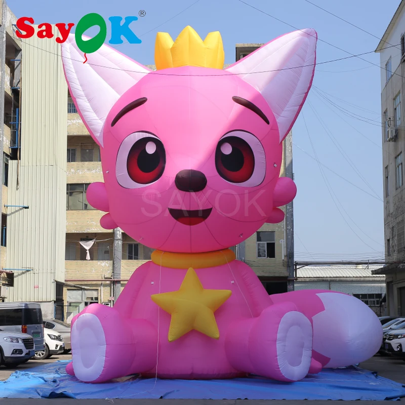 

9.1m High Inflatable Fox Inflatable Pink Animal Large Outdoor Inflatable Model for Supermall Square Events Decoration