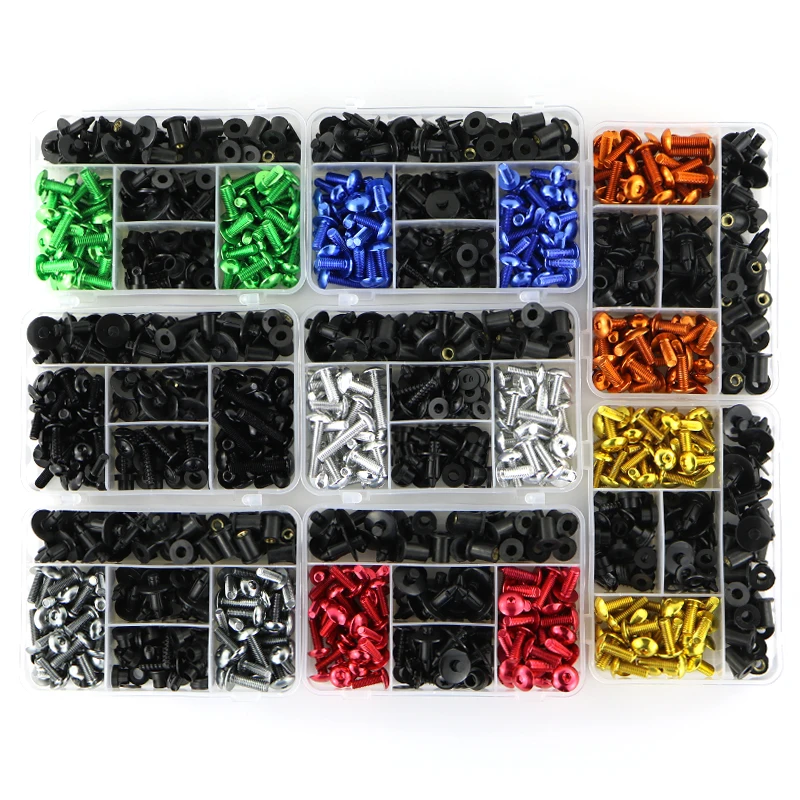 Fit For Kawasaki ZX7R ZX9R ZX10R ZX14R ZZR1400 GTR1400 Complete Full Fairing Bolts Kit Clips Windscreen Nuts M5 M6 | Автомобили и